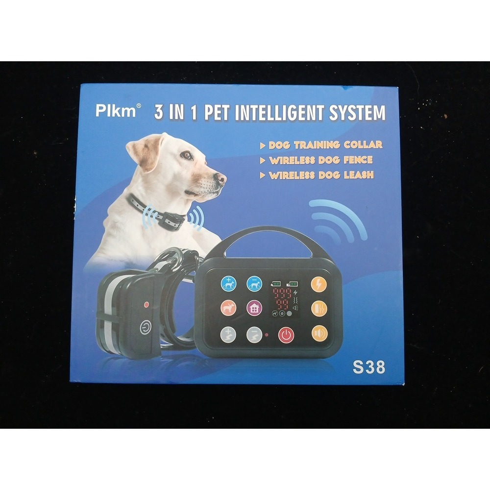 Plkm Wireless Dog Fence Indoor Outdoor Wireless Fence Dog Training Collar 3in1